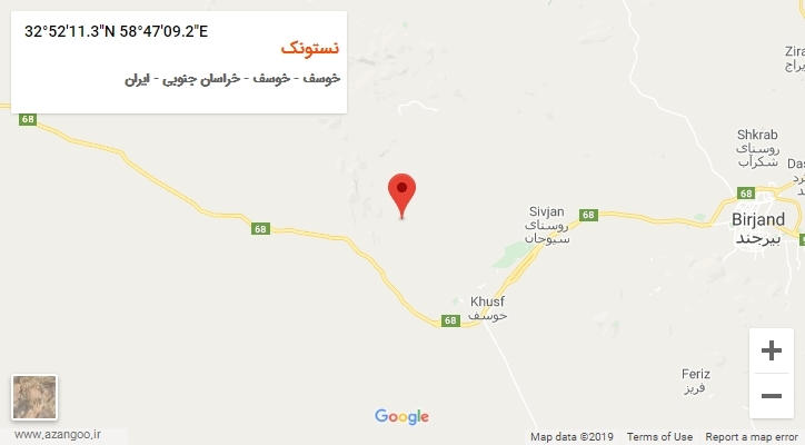 روستای نستونک بر روی نقشه