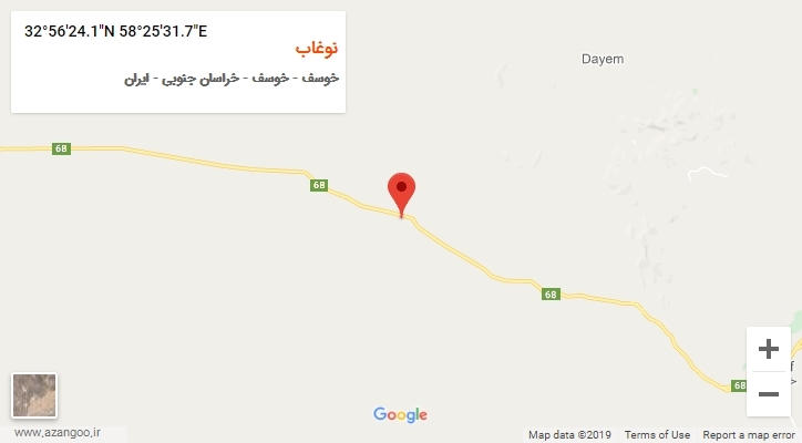 روستای نوغاب بر روی نقشه