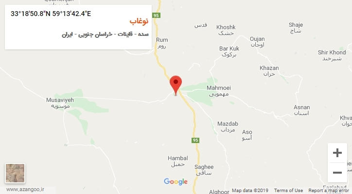 روستای نوغاب بر روی نقشه