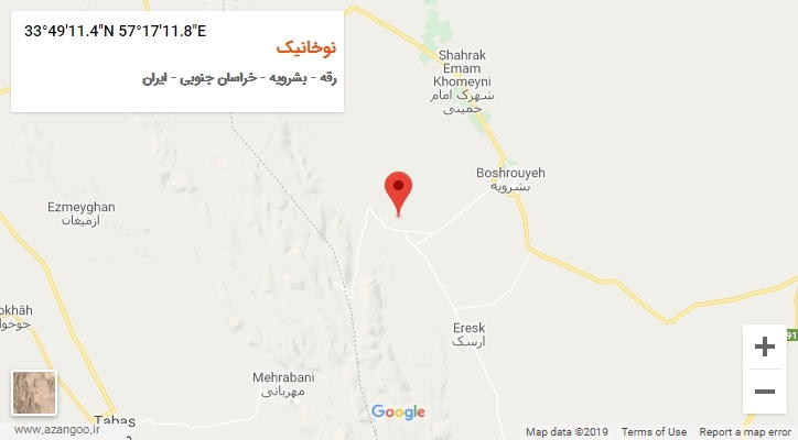 روستای نوخانیک بر روی نقشه