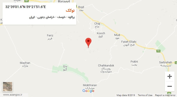 روستای نوکک بر روی نقشه