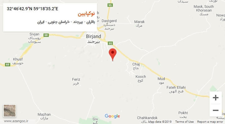 روستای نوکپایین بر روی نقشه