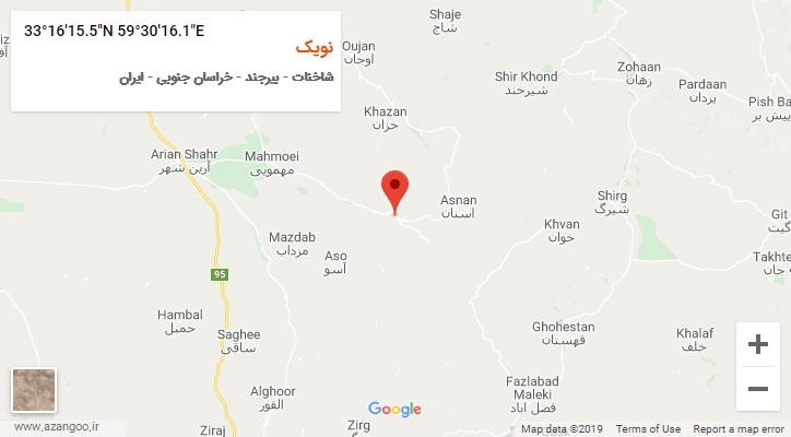 روستای نویک بر روی نقشه