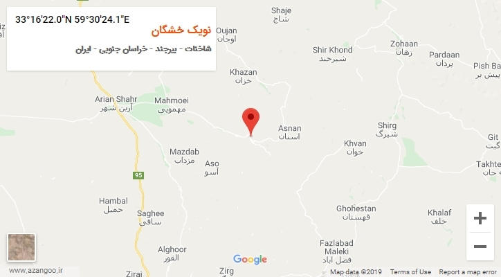 روستای نویک خشگان بر روی نقشه