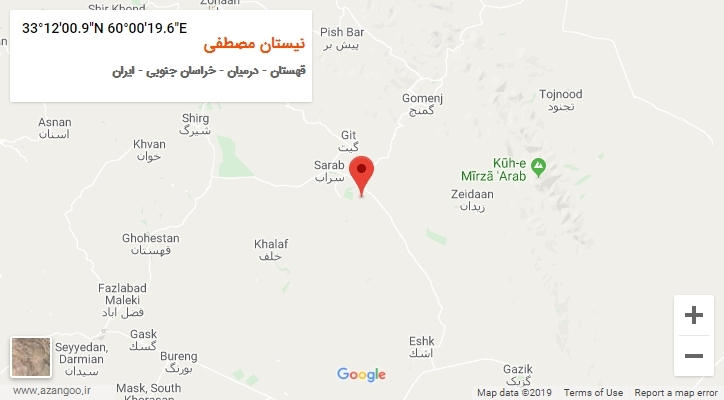 روستای نیستان مصطفی بر روی نقشه
