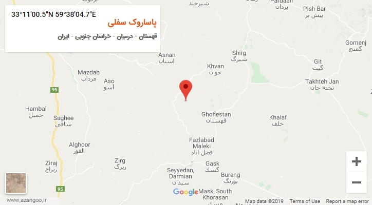 روستای پاساروک سفلی بر روی نقشه