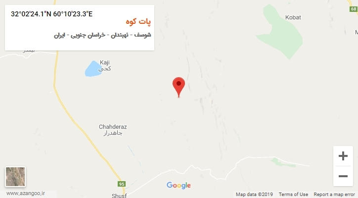 روستای پات کوه بر روی نقشه