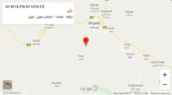 روستای پلی بر روی نقشه