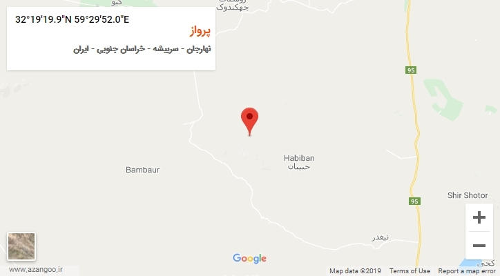 روستای پرواز بر روی نقشه