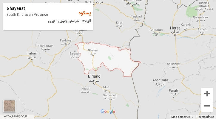 دهستان پسکوه بر روی نقشه
