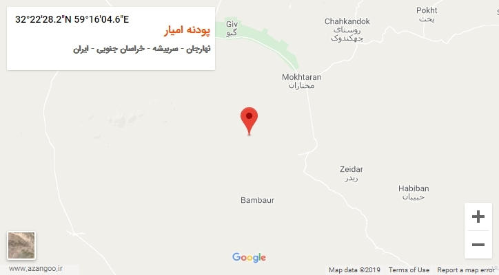 روستای پودنه امیار بر روی نقشه