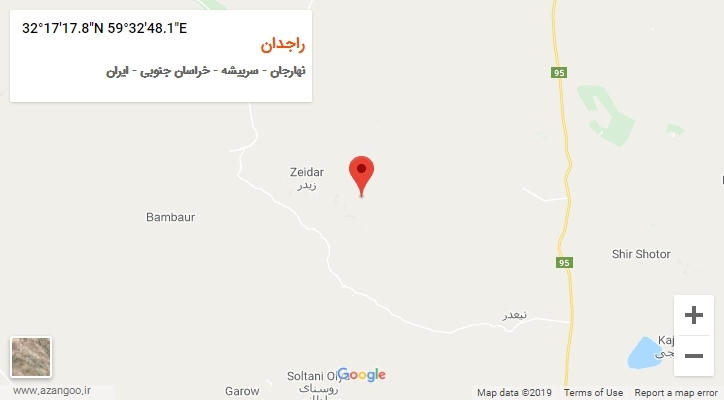 روستای راجدان بر روی نقشه