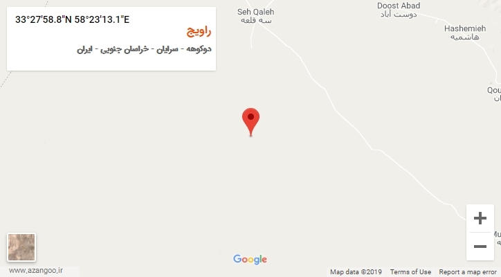روستای راویج بر روی نقشه