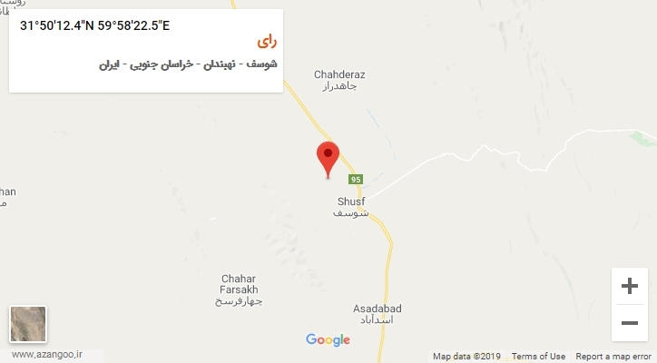 روستای رای بر روی نقشه