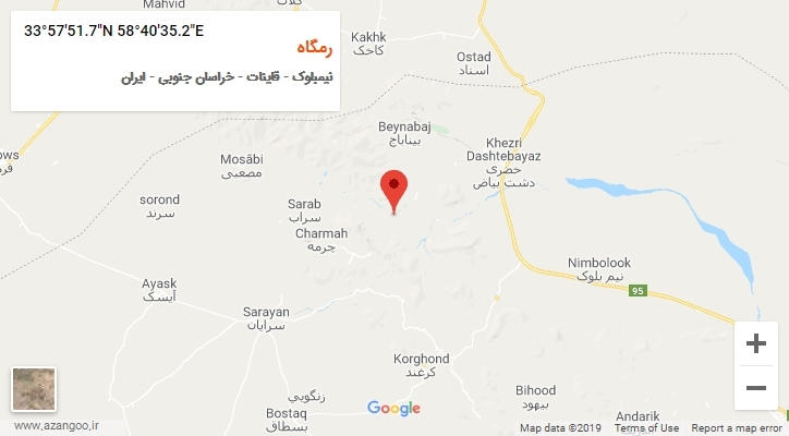 روستای رمگاه بر روی نقشه