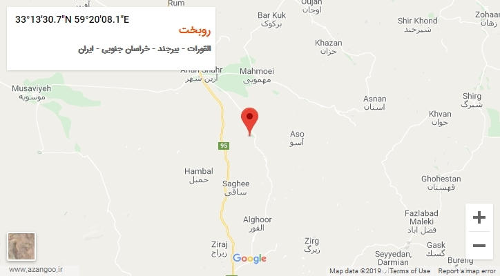 روستای روبخت بر روی نقشه