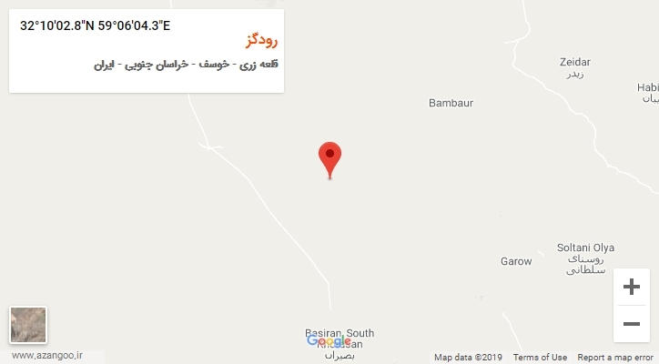 روستای رودگز بر روی نقشه