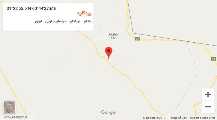 روستای رودکاوه بر روی نقشه