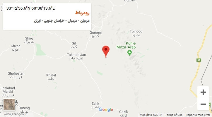 روستای رودرباط بر روی نقشه