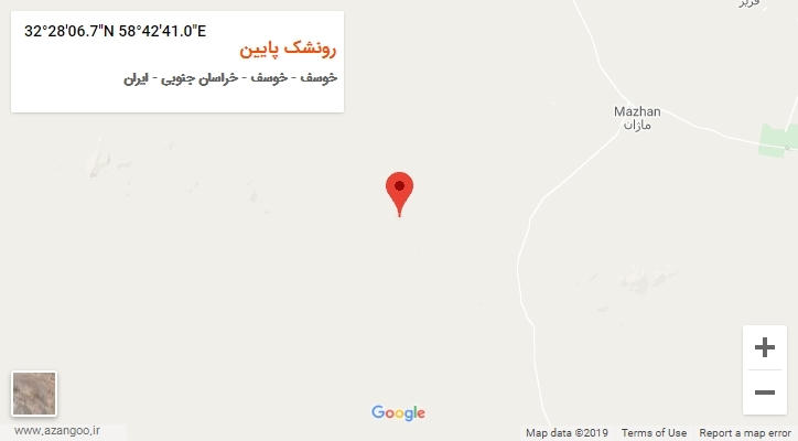 روستای رونشک پایین بر روی نقشه