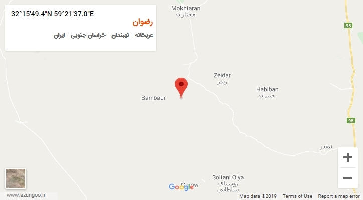 روستای رضوان بر روی نقشه