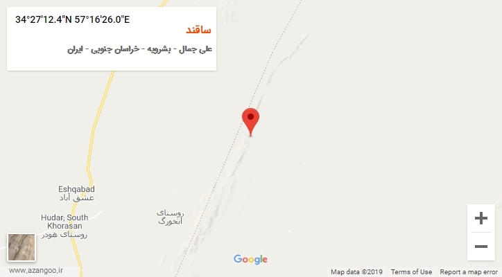 روستای ساقند بر روی نقشه