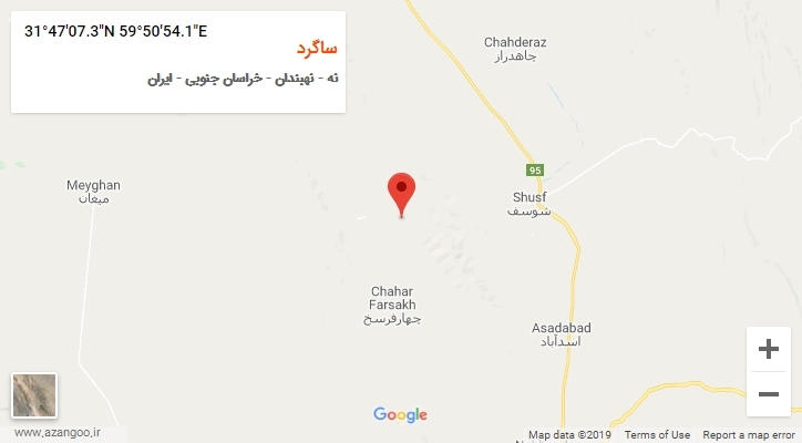 روستای ساگرد بر روی نقشه