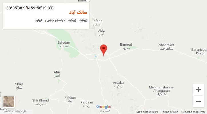روستای سالک آباد بر روی نقشه