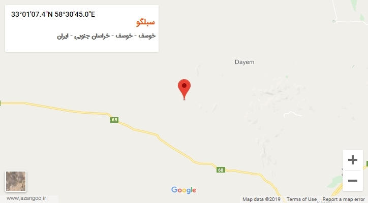 روستای سبلگو بر روی نقشه