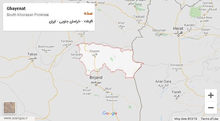 دهستان سده بر روی نقشه