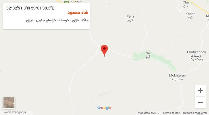 روستای شاه محمود بر روی نقشه