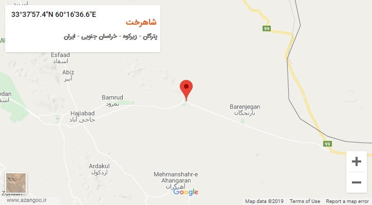 روستای شاهرخت بر روی نقشه