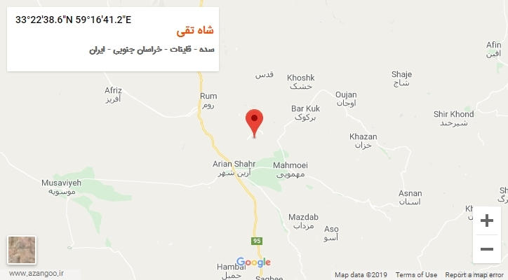 روستای شاه تقی بر روی نقشه