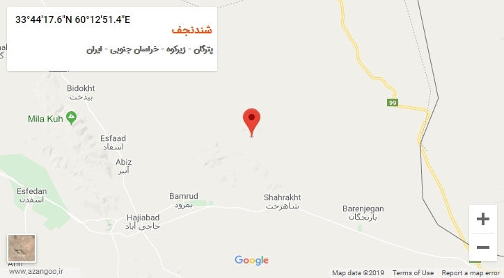 روستای شندنجف بر روی نقشه