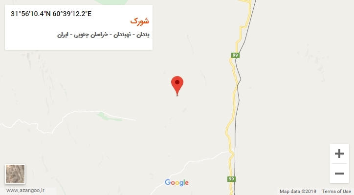 روستای شورک بر روی نقشه
