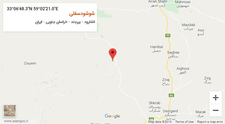 روستای شوشودسفلی بر روی نقشه