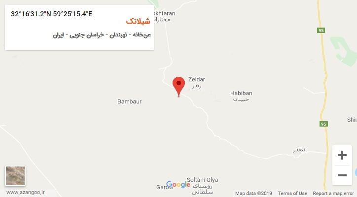 روستای شیلانک بر روی نقشه