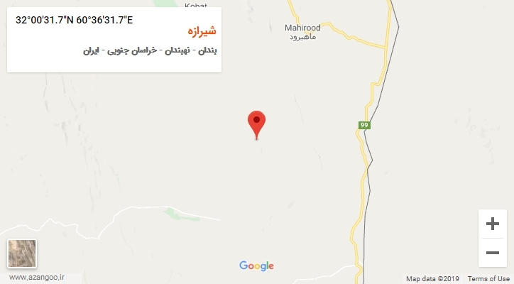 روستای شیرازه بر روی نقشه