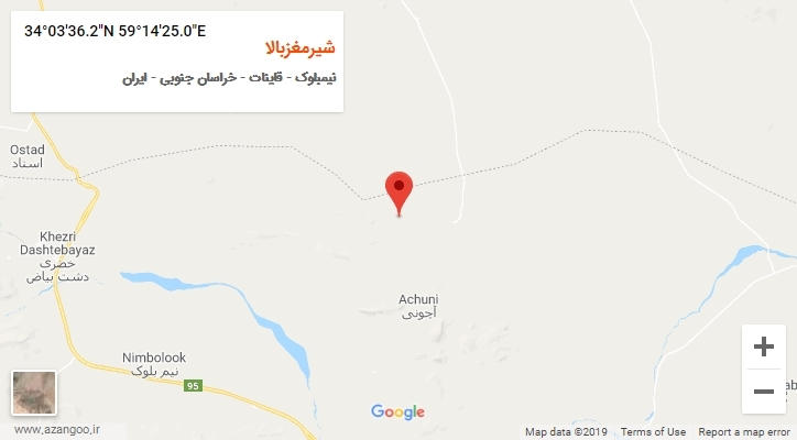 روستای شیرمغزبالا بر روی نقشه