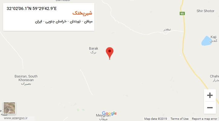 روستای شیرپختک بر روی نقشه