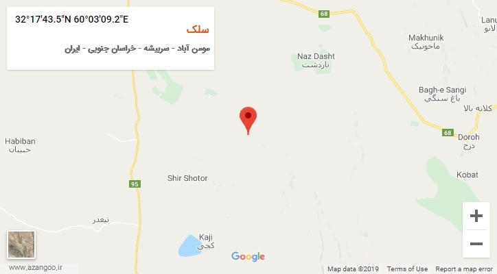 روستای سلک بر روی نقشه