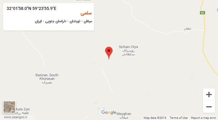 روستای سلمی بر روی نقشه