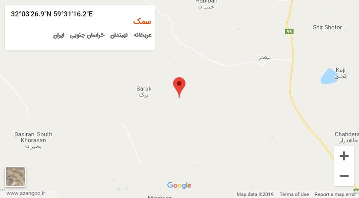 روستای سمک بر روی نقشه