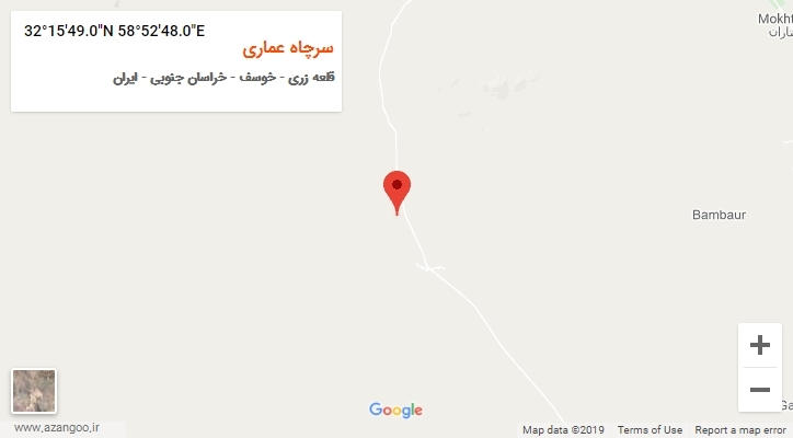روستای سرچاه عماری بر روی نقشه
