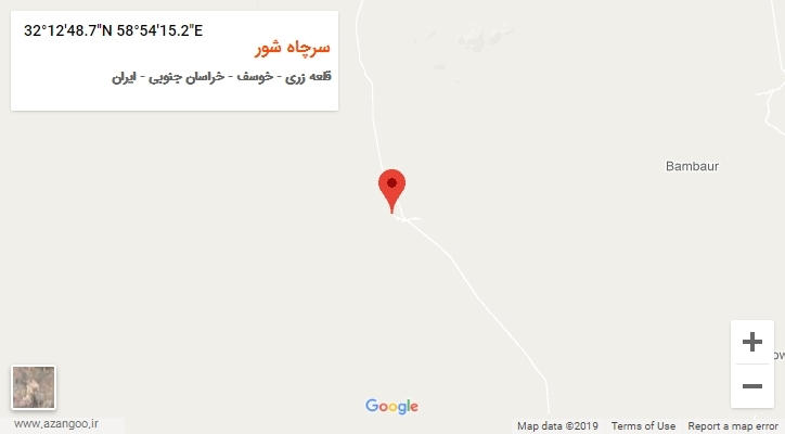 روستای سرچاه شور بر روی نقشه