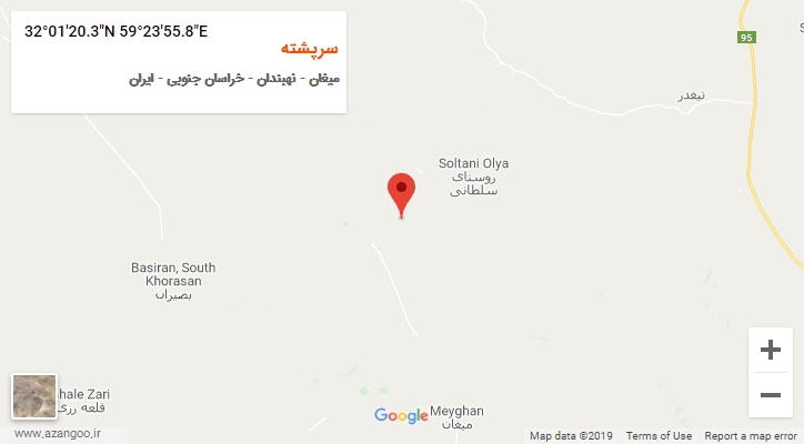 روستای سرپشته بر روی نقشه