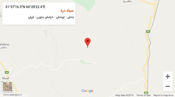 روستای سیاه دره بر روی نقشه
