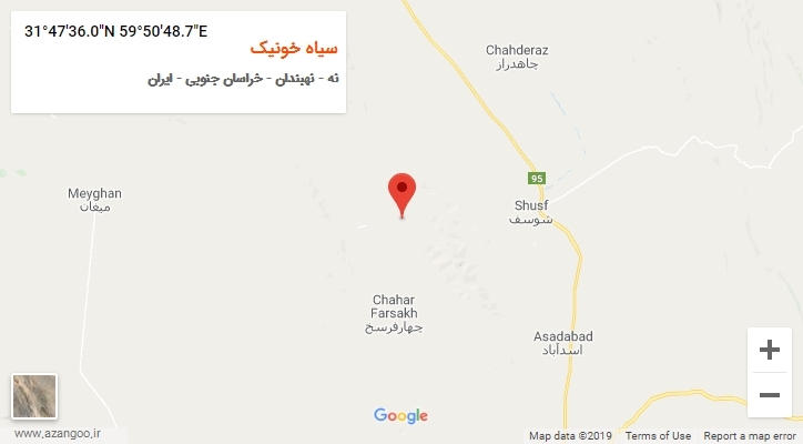 روستای سیاه خونیک بر روی نقشه
