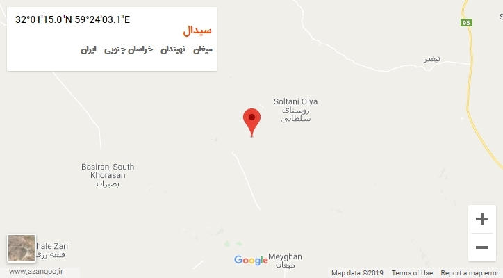 روستای سیدال بر روی نقشه