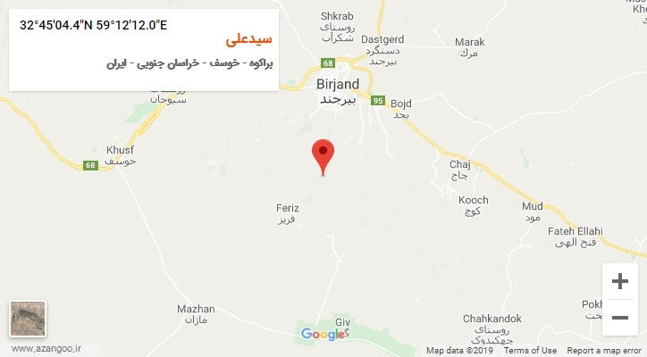 روستای سیدعلی بر روی نقشه